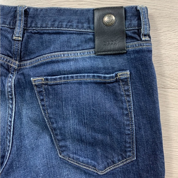 BOSS Hugo Boss Dark Wash Straight Leg Jeans - Picture 8 of 14